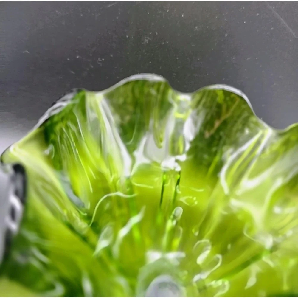Vintage L. E. Smith Art Glass Swung Pedestal Vase Compote Mid-Century Modern